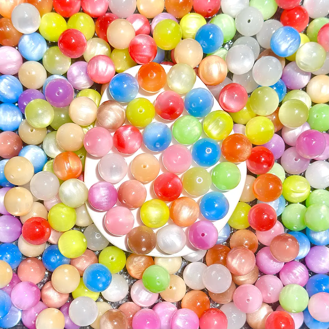 20mm Cat Eye Beads for Key/Phone Chain/Bracelet/Hanging- Open in live