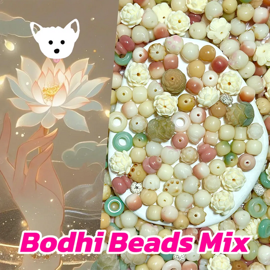 【New Arrival+1 Scoop】Bodhi Beads Mix for Key/Phone Chain/Bracelet/Hanging- Open in live