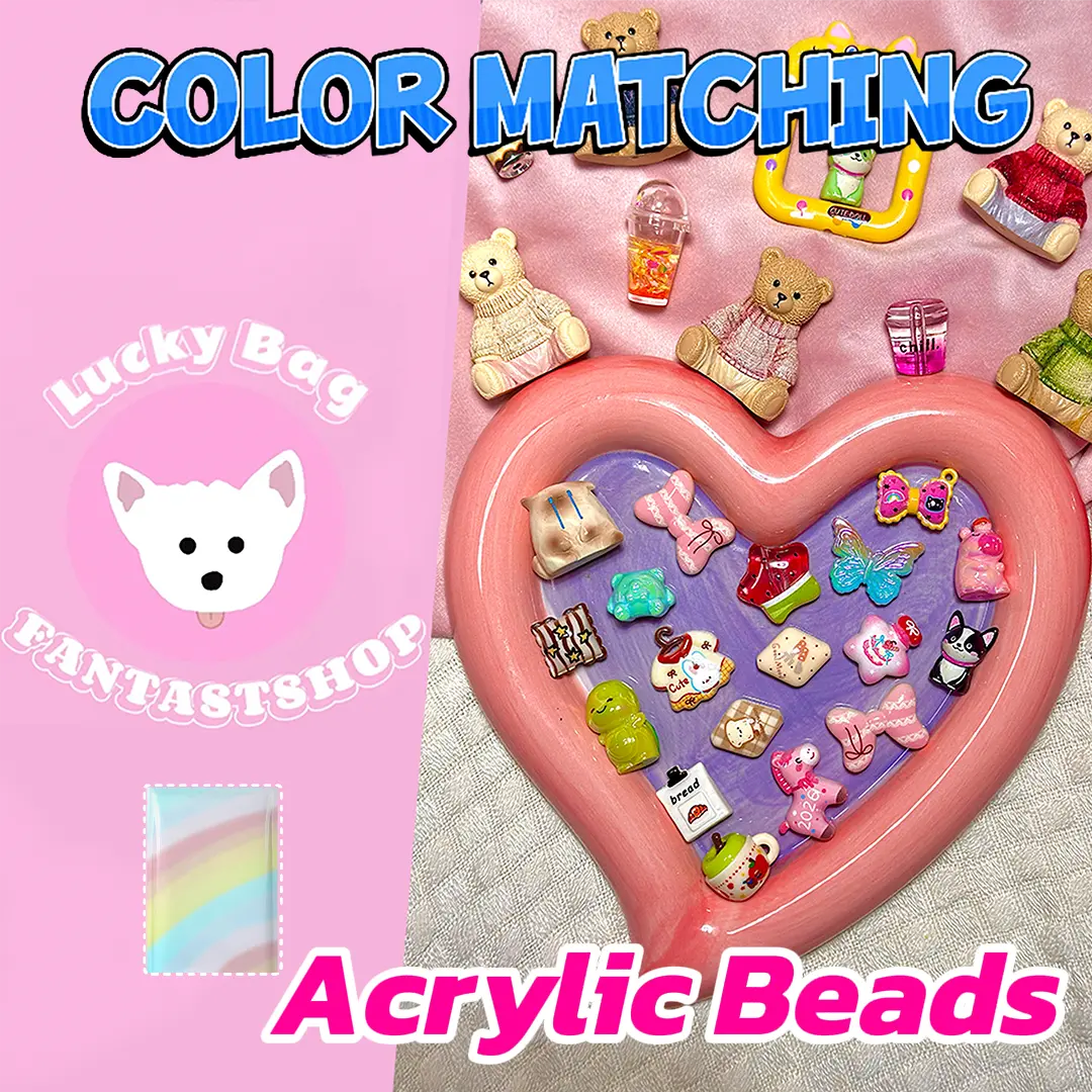 Acrylic Beads Blind Bags for Beadable Pen/Key Chain - Open in live
