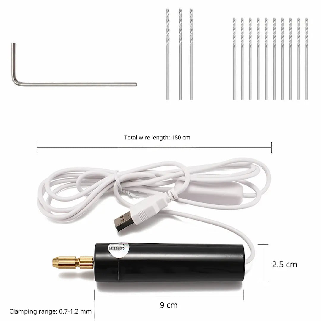 【Offline-Packing】DIY Electric Hole Drill, USB Mini Drill
